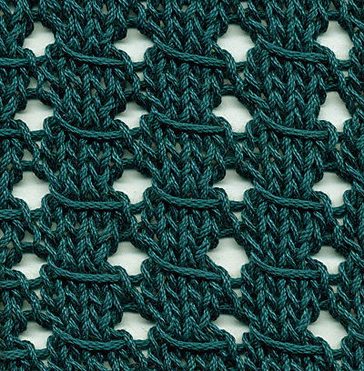 Lets Knit Fern Pattern in Teal