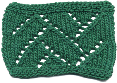 Swatch for Let's Knit April 2013